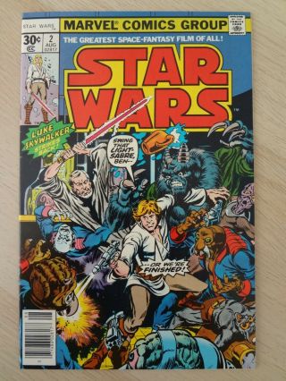 Star Wars 2 Vf/nm Marvel Key 1977 1st Han Solo Chewie Jabba The Hutt 1st Print