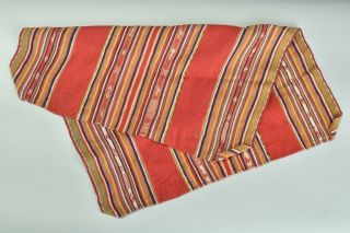South American (peru Or Bolivia) C19th Decorated Knitted Wool Cloth Square.  Wtle