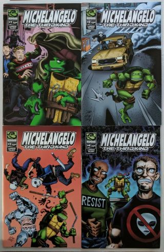Michelangelo The Third Kind 1,  2,  3,  4 Full Series (2008 Mirage) Tmnt Comic