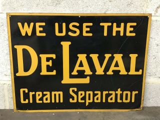 Vintage Delaval Cream Separator Tin Metal Sign 1940 