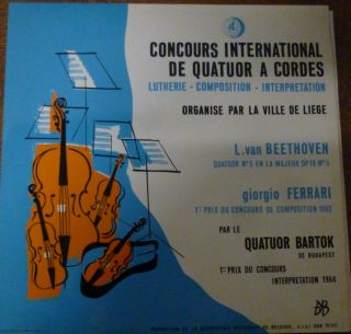 Bartok Quartet / Beethoven - Ferrari / Discotheque Nationale De Belgique