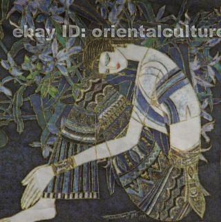 Chinese Totally 100 Hand Su Silk Embroidery Art:lady 8inches