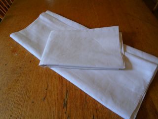 Vintage Irish Linen Pillowcases - 19 X 30 Inches