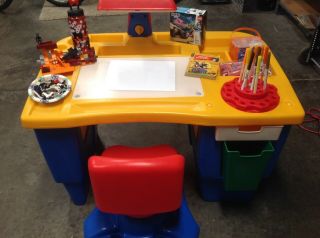 Vintage Little Tikes Tracing Desk With Chair And Lights