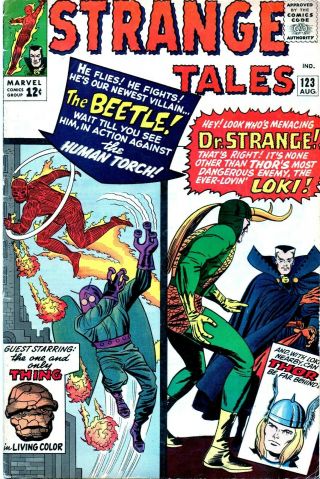 Strange Tales 123 Comic Book 1st Appearance & Origin Of The Beetle Marvel 1964