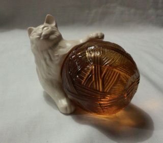 Vintage Avon Kitten With Ball Of Yarn Moonwind Cologne Almost Full