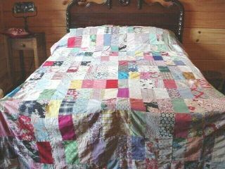 Vintage Scrappy Quilt Top Cutter Feed Sack Plus