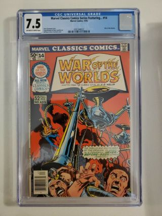 Marvel Classics Comics 14 War Of The Worlds Graded 7.  5 Cgc