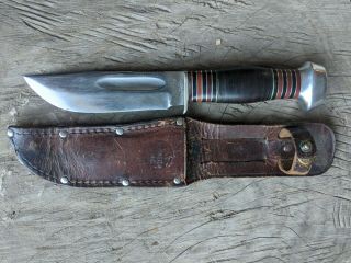 Vintage Remington Dupont Rh 34 Umc Hunting Knife With Sheath