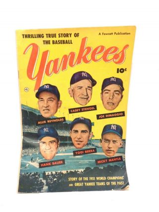 Yankees Comic Book,  Golden Age Copyright 1952,  Story Of The 1951 World Champions