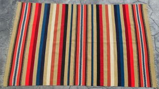 Vintage Chimayo Weaving Blanket Textile Rug 82 " X 49 " Trujillo 