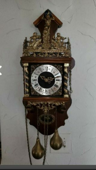 Terrific Warmink Vintage Dutch Zaanse Zaandam Wuba Wall Clock.  Please Read.
