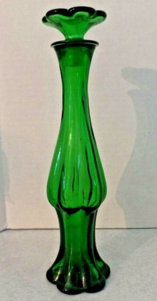 Vintage Avon Emerald Bud Vase Held Unforgettable Cologne