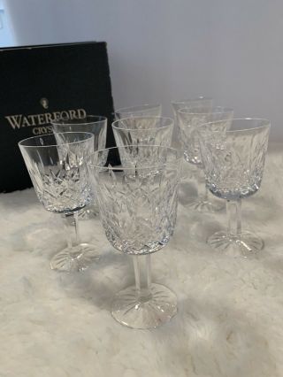 Set 8 Vintage Waterford Crystal Lismore Pattern 3 Oz Port Dessert Wine Glasses