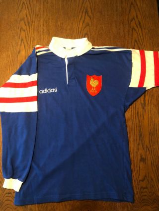 France Rugby National Team 1996 / 1997/ 1998 Vintage Jersey Shirt Adidas Size L 2