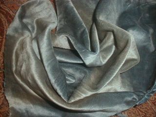 Yummy Antique Edwardian Silk Velvet French Blue Fragment Faded Colors