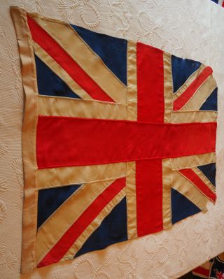 Ww2 Era Panel Stitched British Vintage Union Jack Flag Old