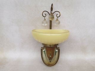 Antique Vintage Art Deco Wall Sconce Lighting Fixture With Shade