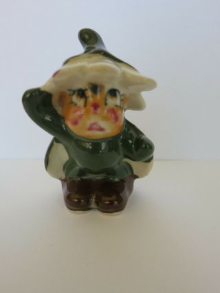 Vintage Lady Bug Bee Girl W A Flower Hat Anthropomorphic Ceramic Figurine,  Japan