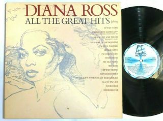 Diana Ross - All The Great Hits 1981 Vinyl Lp Motown Soul / Stma 8036 Nm/vg,