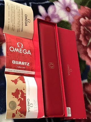 Vintage Omega Watch Box,  Inner And Outer Box,  Book