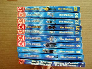 First RAVE MASTER ' s vol 1 & 2 plus 9 additional issues 7 8 9 10 17 20 21 22 32 3