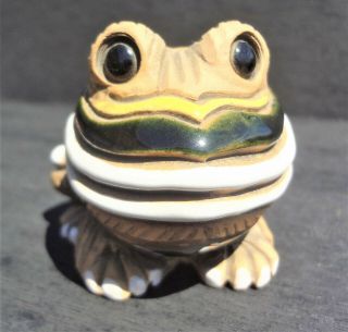 Vintage Artesania Rinconada Smile Frog
