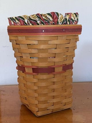 Longaberger Basket 1998 May Series Snapdragon Basket With Liner And Protector