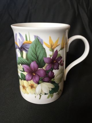 Crown Trent Fine Bone China Floral Coffee Mug Cup - England