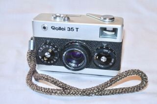 Vintage Rollei 35 T Film Camera Tessar F: 3.  5/40 Lens.