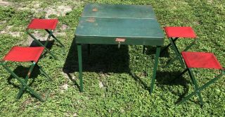 Coleman Vintage Camping Table And Chairs