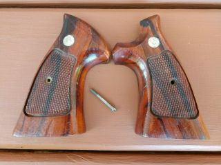 Vintage Smith & Wesson N Frame Wood Target Grips