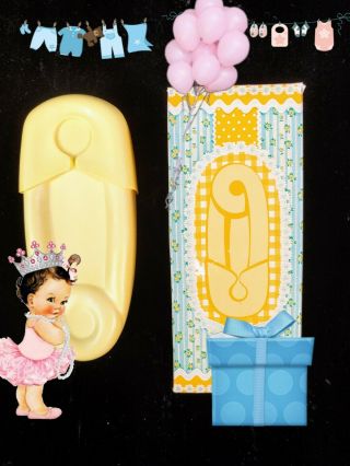 Avon Safety Pin Decanter Baby Lotion Baby Shower Gift Full Box Vintage