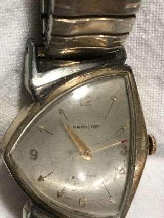 Vtg 50s Hamilton Electric 10K Gold Filled S&W Watch Not 3
