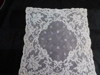 Vintage Antique Off White All Lace Wedding Hanky Handkerchief
