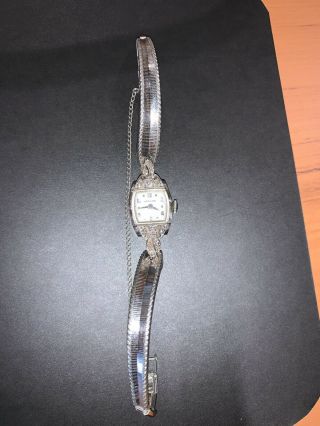 Vintage Womans Hamilton 14k Gold And Diamond Watch 10k GF WristBand 2