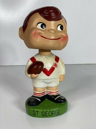 1960s Vintage Bobble Head Nrl Rugby League St.  George Dragons Nr Football Player