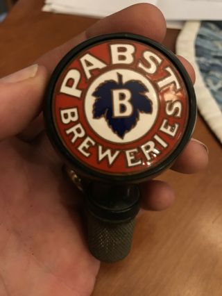 Vintage Pabst Blue Ribbon Beer Ball Knob Tap Handle - 1930 - 50 