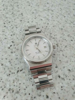 Tissot Pr516 Vintage Watch White Dial With Stainless Steel Bracelet