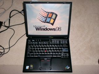 Vintage Ibm Thinkpad R40 Laptop Windows Xp/98 Gaming Dual Boot,  Great