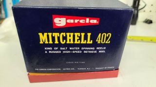 Nos 1973 Vintage Garcia Mitchell 402 Salt Water Open Face Spinning Reel