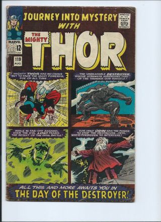 Journey Into Mystery 119 - Vg 4.  0 - Thor - Loki - Odin - Destroyer App (1965)