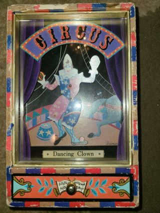 Vintage Circus Dancing Clown Music/trinket Box With Drawer Yap 