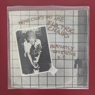 Wayne County & The Electric Chairs Blatantly Offenzive Ep 7 " Vinyl Record 1978