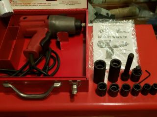 Vintage Milwaukee Usa Made Heavy Duty Electric Impact Wrench 1/2 Org Box