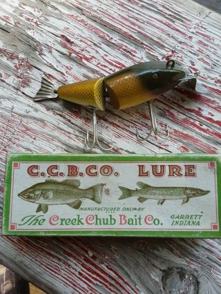 Vintage C.  C.  Bait Co.  Lure No.  2404 In - Golden Shiner Wigglefish