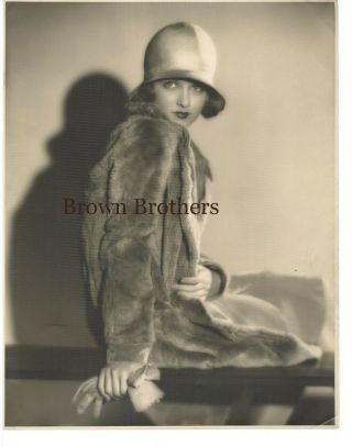 Gorgeous Vintage 1930 Joan Bennett 11x14 Oversized Dbw Photo By Preston Duncan