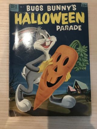 Bugs Bunny’s Halloween Parade 1 Dell Comics 1953 Rare Disney Dell Giant Vf -