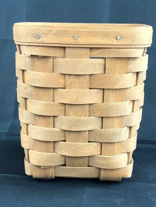 Longaberger Handwoven Basket 5 1/2” x 5 1/2” 6 1/4” Tall Aged Patina Made 1985 2