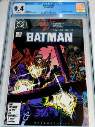 Batman 406 Cgc 9.  4 1987 Wp - Frank Miller Story - 1st Appearance/origin Catwoman